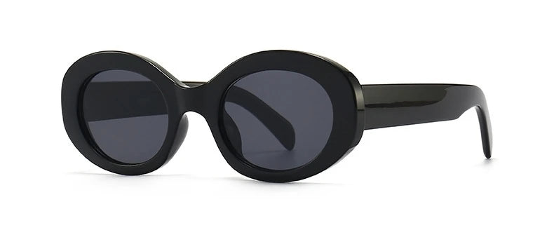 Retro Oval Women's Sunglasses  Popular Black Sunglasses Female ins Small Trends Shades Glases For Women UV400