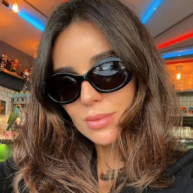 Retro Oval Women's Sunglasses  Popular Black Sunglasses Female ins Small Trends Shades Glases For Women UV400