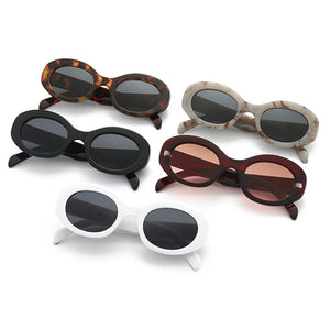 Retro Oval Women's Sunglasses  Popular Black Sunglasses Female ins Small Trends Shades Glases For Women UV400