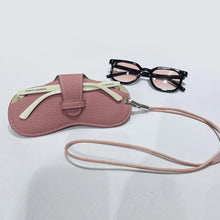 Load image into Gallery viewer, Retro PU Leather Glasses Bag Portable Myopia Frame Protector Simple Hanging Neck Wrist Sunglasses Case Storage Box