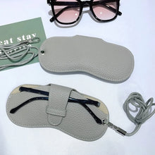Load image into Gallery viewer, Retro PU Leather Glasses Bag Portable Myopia Frame Protector Simple Hanging Neck Wrist Sunglasses Case Storage Box