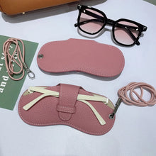 Load image into Gallery viewer, Retro PU Leather Glasses Bag Portable Myopia Frame Protector Simple Hanging Neck Wrist Sunglasses Case Storage Box