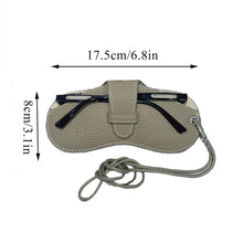 Load image into Gallery viewer, Retro PU Leather Glasses Bag Portable Myopia Frame Protector Simple Hanging Neck Wrist Sunglasses Case Storage Box