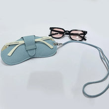 Load image into Gallery viewer, Retro PU Leather Glasses Bag Portable Myopia Frame Protector Simple Hanging Neck Wrist Sunglasses Case Storage Box