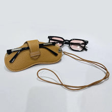 Load image into Gallery viewer, Retro PU Leather Glasses Bag Portable Myopia Frame Protector Simple Hanging Neck Wrist Sunglasses Case Storage Box
