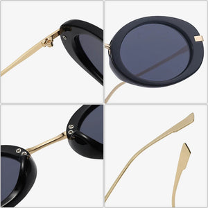 Retro Punk Men Oval Sunglasses Women  Clear Ocean Lens Shades UV400 Men Trending Sun Glasses