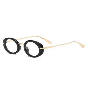Retro Punk Men Oval Sunglasses Women  Clear Ocean Lens Shades UV400 Men Trending Sun Glasses