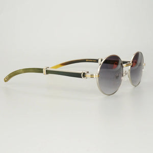 Retro Raw Impression Buffalo Horn Men's Sunglasses  Mens Sun Glasses Carter Oval Myopia Lentes De Sol Reading Glasses