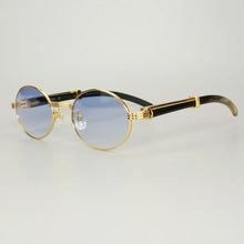 Load image into Gallery viewer, Retro Raw Impression Buffalo Horn Men&#39;s Sunglasses  Mens Sun Glasses Carter Oval Myopia Lentes De Sol Reading Glasses