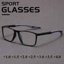 Load image into Gallery viewer, Retro Reading Glasses Men TR90 Sports Spring Leg Presbyopia Eyeglasses +1.0 To +4.0 Optical Lenses for Women Blue Light Eyewear