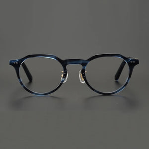 Retro Round Acetate Optical Glasses Frame Men Vintage Myopia Prescription Eyeglasses Women Japanese Handmade Luxury Eyewear KC75