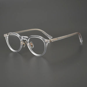 Retro Round Acetate Optical Glasses Frame Men Vintage Myopia Prescription Eyeglasses Women Japanese Handmade Luxury Eyewear KC75