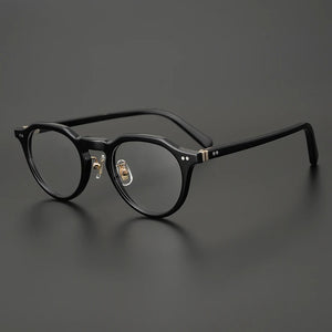 Retro Round Acetate Optical Glasses Frame Men Vintage Myopia Prescription Eyeglasses Women Japanese Handmade Luxury Eyewear KC75