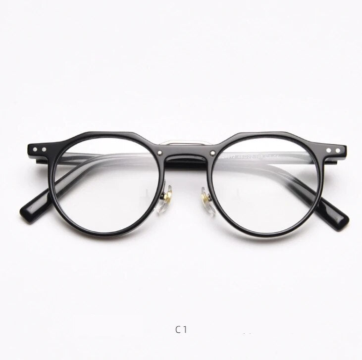 Retro Round Acetate Optical Glasses Frames Men Women  Computer Eyeglasses 50694