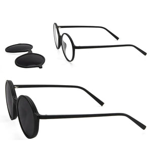 Retro Round Magnetic Clip On Sunglasses TR90 Oval Glasses Frame For Men Women Polarized For Prescription Eyeglasses Monturas