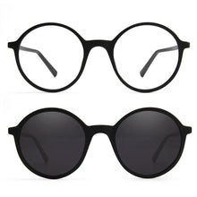 Load image into Gallery viewer, Retro Round Magnetic Clip On Sunglasses TR90 Oval Glasses Frame For Men Women Polarized For Prescription Eyeglasses Monturas