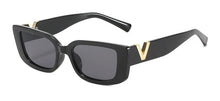 Load image into Gallery viewer, Retro Small Brand Designer Sunglasses Vintage Summer Traveling Rectangle Sun Glasses Lady Black Classic Oculos De Sol UV400