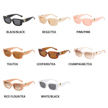 Load image into Gallery viewer, Retro Small Brand Designer Sunglasses Vintage Summer Traveling Rectangle Sun Glasses Lady Black Classic Oculos De Sol UV400