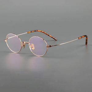 Retro Small Size Pure Titanium Glasses Frame Japanese Designer Men Ultralight Myopia Eyeglasses Handmade Prescription Eyewear
