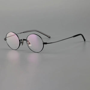 Retro Small Size Pure Titanium Glasses Frame Japanese Designer Men Ultralight Myopia Eyeglasses Handmade Prescription Eyewear