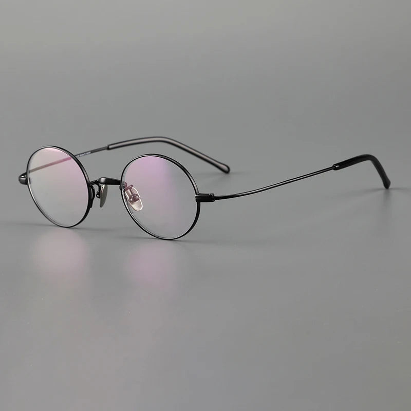 Retro Small Size Pure Titanium Glasses Frame Japanese Designer Men Ultralight Myopia Eyeglasses Handmade Prescription Eyewear