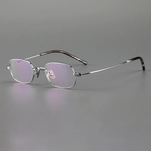 Retro Small Size Pure Titanium Glasses Frame Japanese Designer Men Ultralight Myopia Eyeglasses Handmade Prescription Eyewear