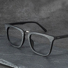 Load image into Gallery viewer, Retro Square Acetate Eyeglasses Frame Wood Grain Design Handmade Men Optical Oculos Reading Prescription Glasses