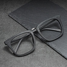 Load image into Gallery viewer, Retro Square Acetate Eyeglasses Frame Wood Grain Design Handmade Men Optical Oculos Reading Prescription Glasses
