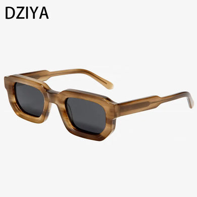 Retro Square Punk Acetate Sunglasses Polarized Men Woman   Brand Vintage Green Acetate Frame Goggles Eyewear UV400 60586