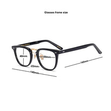 Load image into Gallery viewer, Retro Square glasses frame men  Acetate brand eyeglasses Nerd myopia computer eyeglasses frames for women  spectacles