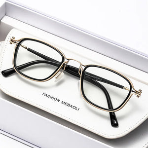 Retro Steam Punk Design Glasses Frames Optical Prescription Men Women Anti Blue Light Acetate Leg  Computer Eyeglasses