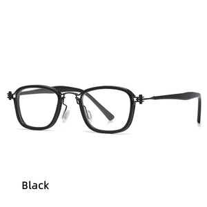 Retro Steam Punk Design Glasses Frames Optical Prescription Men Women Anti Blue Light Acetate Leg  Computer Eyeglasses