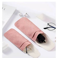Load image into Gallery viewer, Retro Sun Glasses Case High Quality Waterproof Soft Shell Eyewear Storage Bag PU Leather Portable Glasses Box Unisex