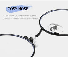 Load image into Gallery viewer, Retro Vintage Gaming Computer Glasses for Women Men Anti Blue Light Metal Frame Clear Lens Round Circle Eyeglasses Eyewear
