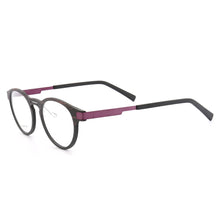 Load image into Gallery viewer, Retro Women Eyeglass Frame Men Round Optical Glasses Frames  Light Carbon Fiber Spectacles Rx Eyewear Purple Gold Vintage