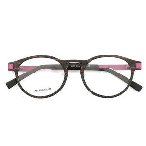 Retro Women Eyeglass Frame Men Round Optical Glasses Frames  Light Carbon Fiber Spectacles Rx Eyewear Purple Gold Vintage