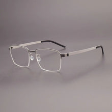 Carica l&#39;immagine nel visualizzatore di Gallery, Retro art college style eyewear Read optical myopia eyeglasses Pure titanium business Japanese square super light glasses frame