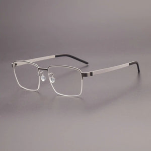 Retro art college style eyewear Read optical myopia eyeglasses Pure titanium business Japanese square super light glasses frame