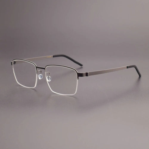 Retro art college style eyewear Read optical myopia eyeglasses Pure titanium business Japanese square super light glasses frame