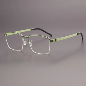 Retro art college style eyewear Read optical myopia eyeglasses Pure titanium business Japanese square super light glasses frame