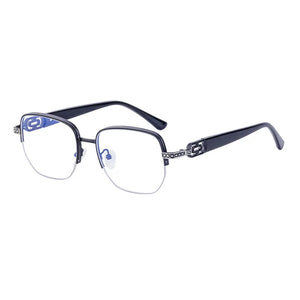 Retro box sunglasses for men's personalized half frame driving sunglasses for men's
