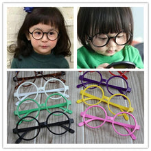Load image into Gallery viewer, Retro cheap eyeglass Hot Rush Tide Round Children Glasses Frames Unisex Candy Color Cartoon Cute Eyeglasses Kids No Lens