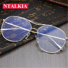 Load image into Gallery viewer, Retro design Big Metal Frame for Women glasses transparent unisex student Spectacles men male adorn eyeglasses computer eyewear
