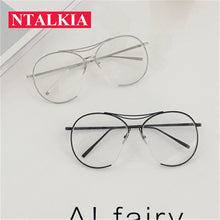 Load image into Gallery viewer, Retro design Big Metal Frame for Women glasses transparent unisex student Spectacles men male adorn eyeglasses computer eyewear