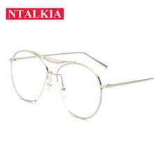 Load image into Gallery viewer, Retro design Big Metal Frame for Women glasses transparent unisex student Spectacles men male adorn eyeglasses computer eyewear