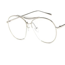 Load image into Gallery viewer, Retro design Big Metal Frame for Women glasses transparent unisex student Spectacles men male adorn eyeglasses computer eyewear