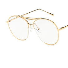 Load image into Gallery viewer, Retro design Big Metal Frame for Women glasses transparent unisex student Spectacles men male adorn eyeglasses computer eyewear