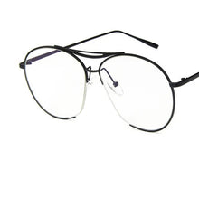 Load image into Gallery viewer, Retro design Big Metal Frame for Women glasses transparent unisex student Spectacles men male adorn eyeglasses computer eyewear