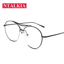 Load image into Gallery viewer, Retro design Big Metal Frame for Women glasses transparent unisex student Spectacles men male adorn eyeglasses computer eyewear