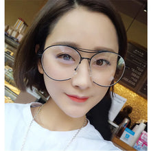 Load image into Gallery viewer, Retro design Big Metal Frame for Women glasses transparent unisex student Spectacles men male adorn eyeglasses computer eyewear